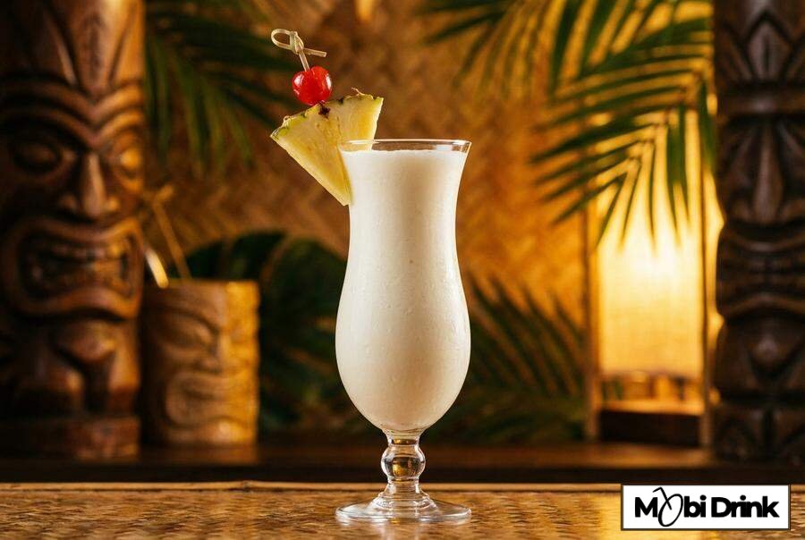 Kremowy drink Piña Colada z ananasem