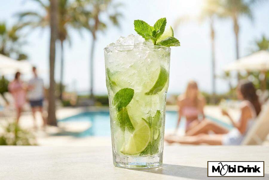 Orzeźwiające Pistachio Mojito z miętą i limonką