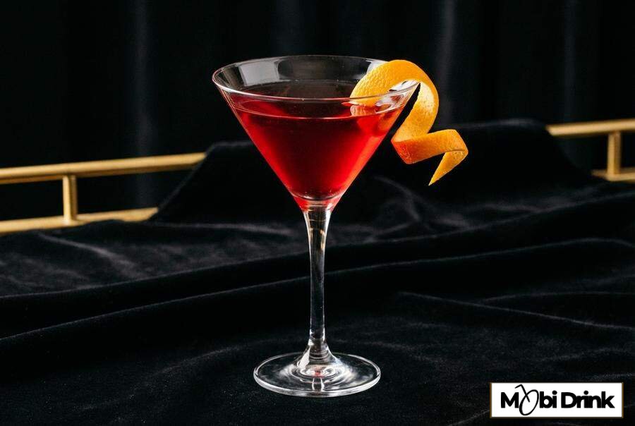 Elegancki drink Polish Cosmo w kieliszku martini