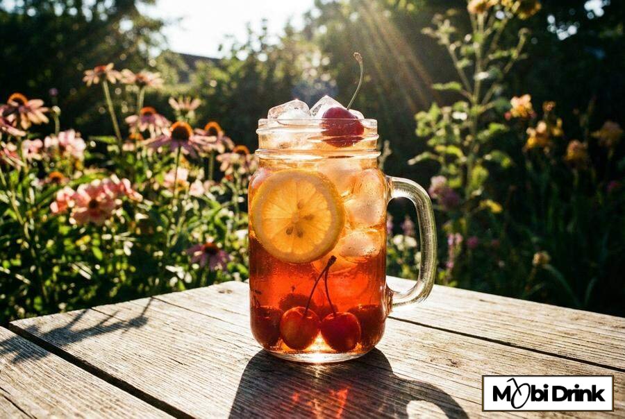 Wiśniowy drink Red Stag Lemonade z lodem