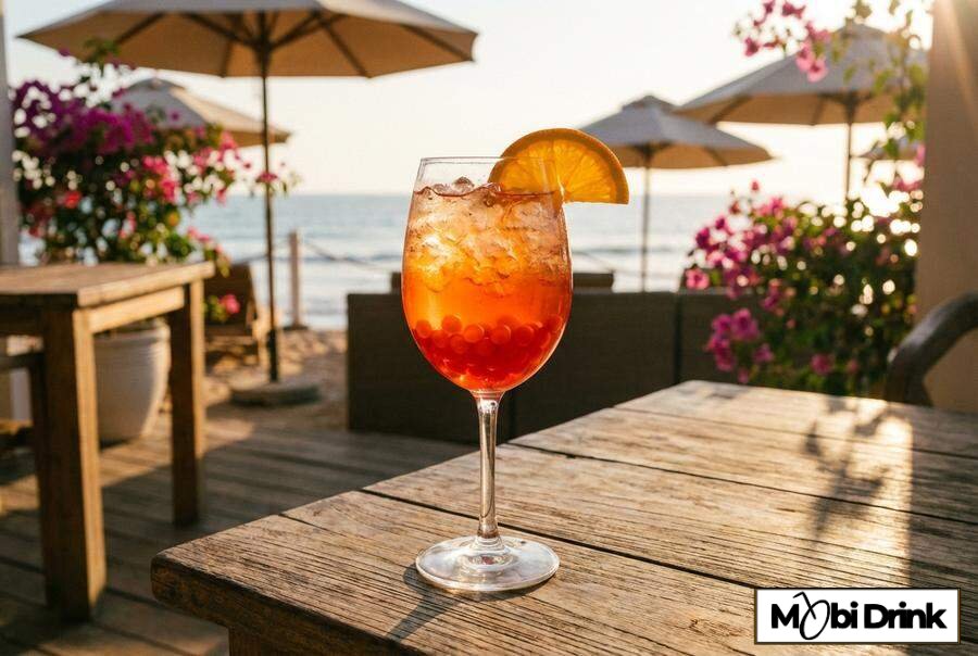Koktajl Ruby Boba Spritz z Aperolem