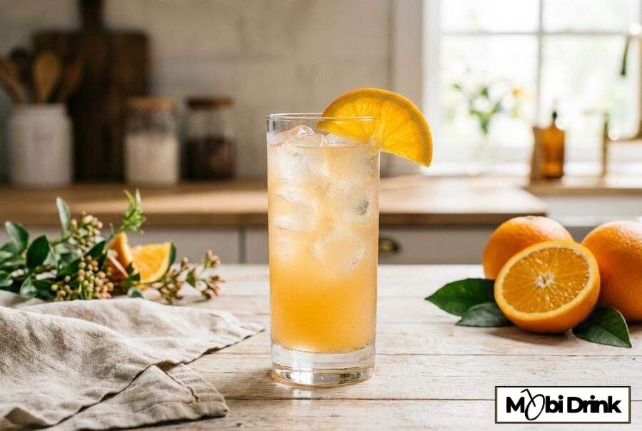 Drink Screwdriver z sokiem pomarańczowym i lodem
