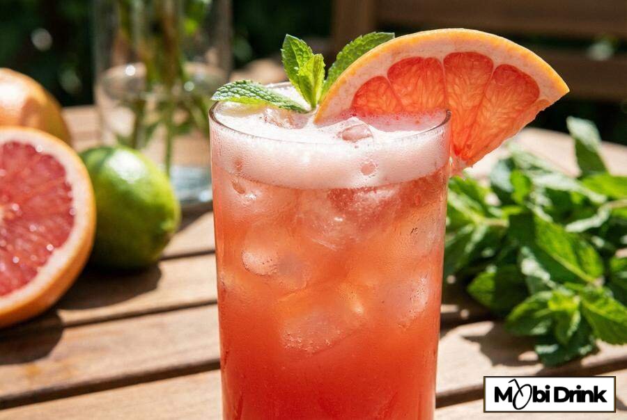 Różowy drink Sea Breeze z grejpfrutem