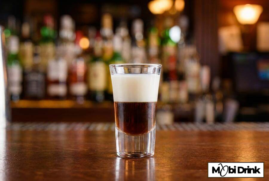 Dwukolorowy shot Monte z soplicą orzechową
