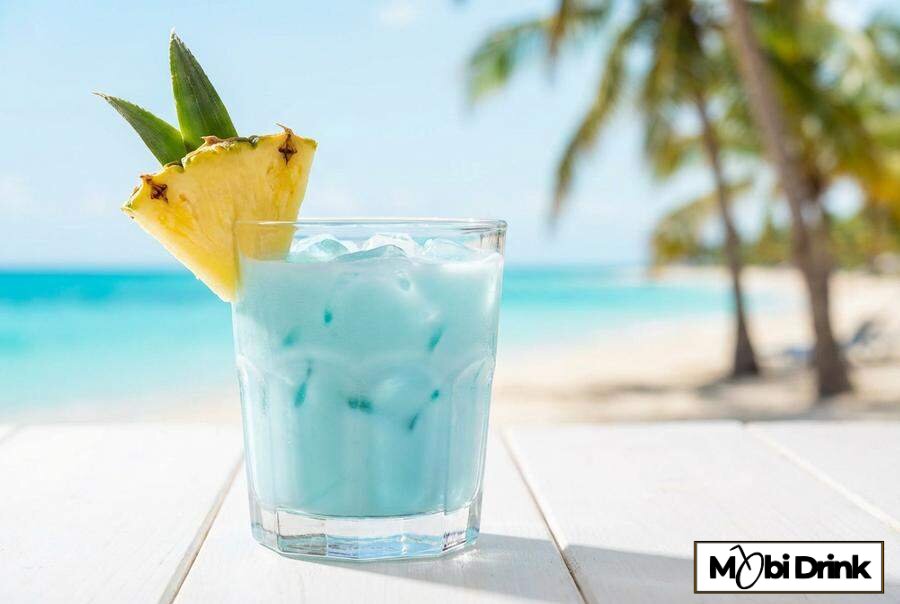 Niebieski drink Smerfetka z Malibu i mlekiem