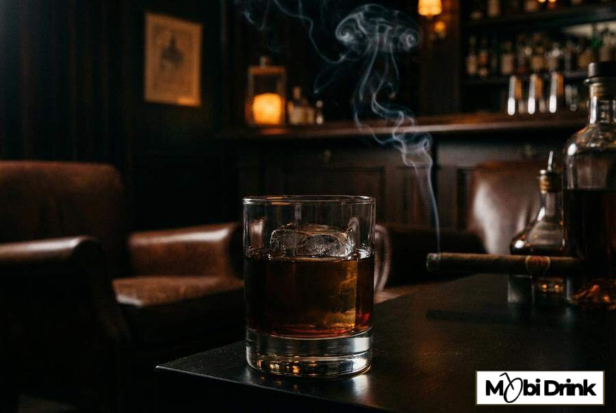 Dymny drink smokey cola z torfową whisky