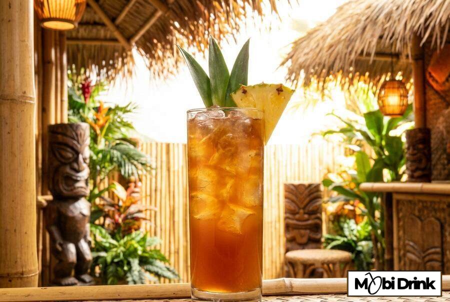 Egzotyczny drink Surfer na kwasie z ananasem