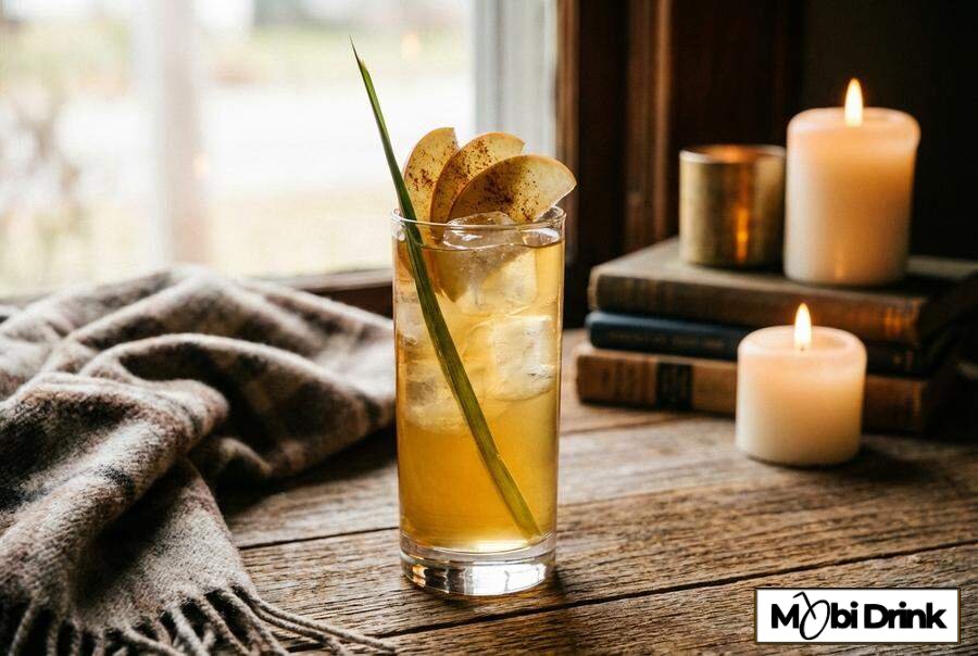Drink Szarlotka z żubrówką i sokiem jabłkowym