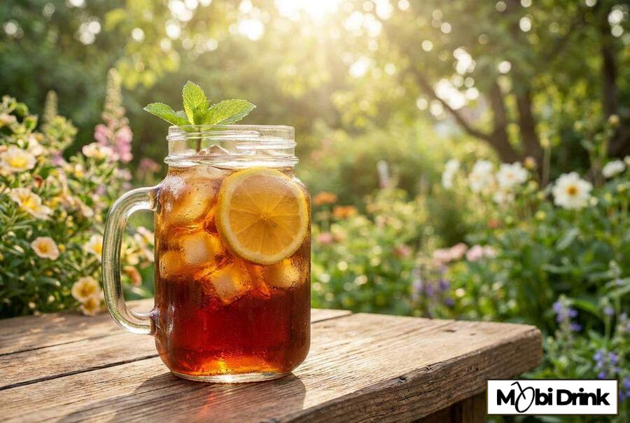 Mrożona herbata z Jack Daniels Honey w słoiku
