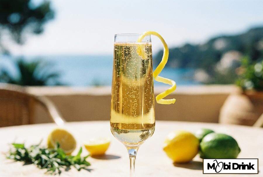 Musujący i orzeźwiający drink Toffi Fizz w kieliszku