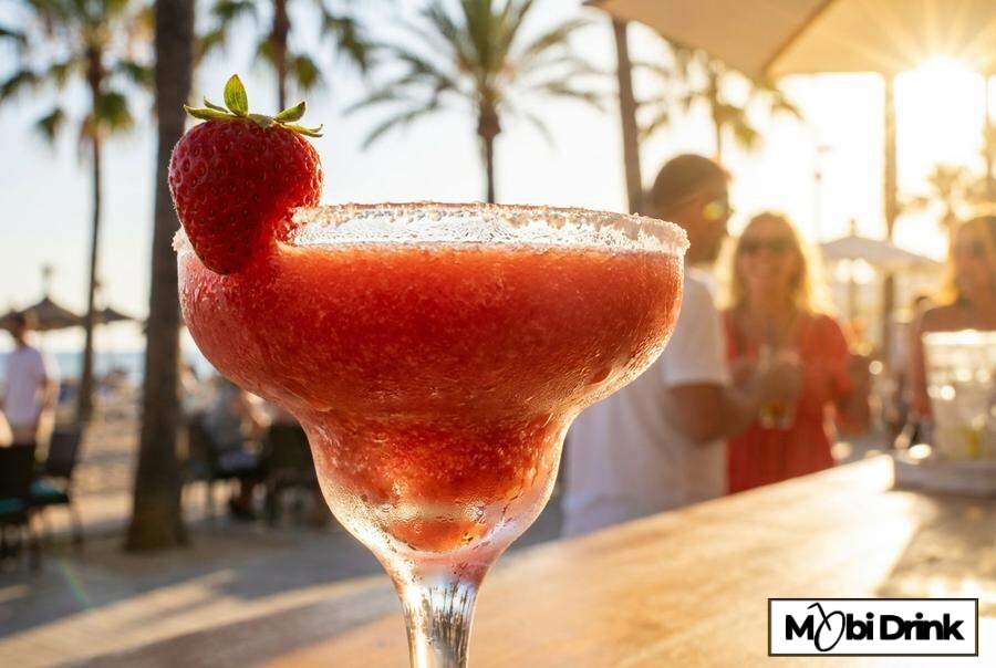 Mrożone Truskawkowe Daiquiri w kieliszku