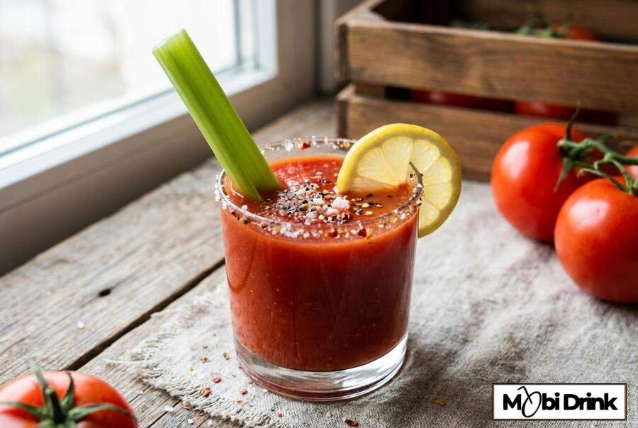 Pikantny drink virgin mary z selerem