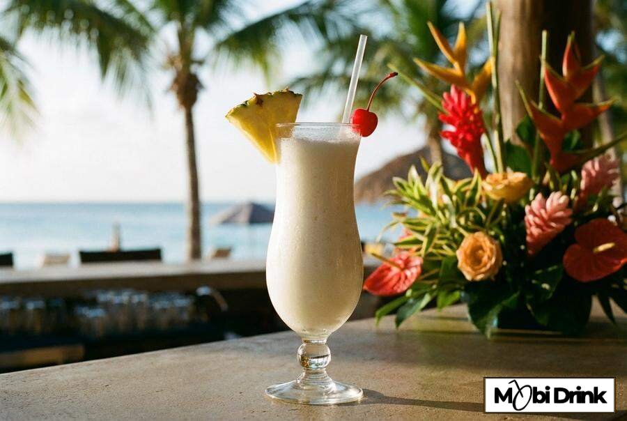 Kremowa virgin pina colada z ananasem