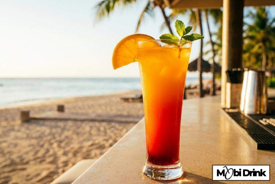 Warstwowy drink Vodka Sunrise z grenadyną