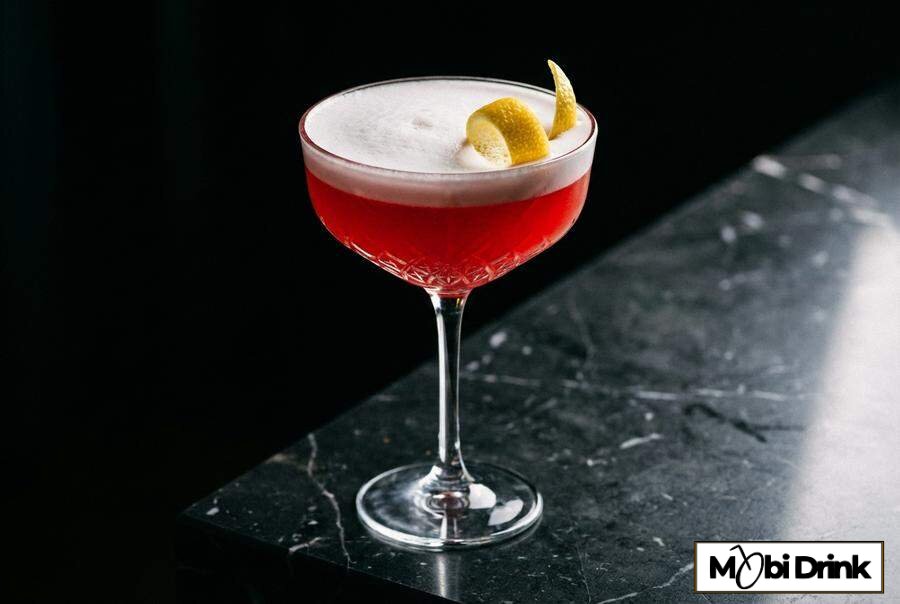 Elegancki koktajl Wiśniówka Sour z pianką
