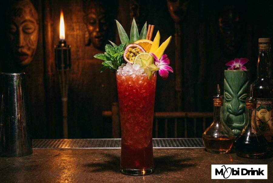 Mocny drink zombie w stylu tiki