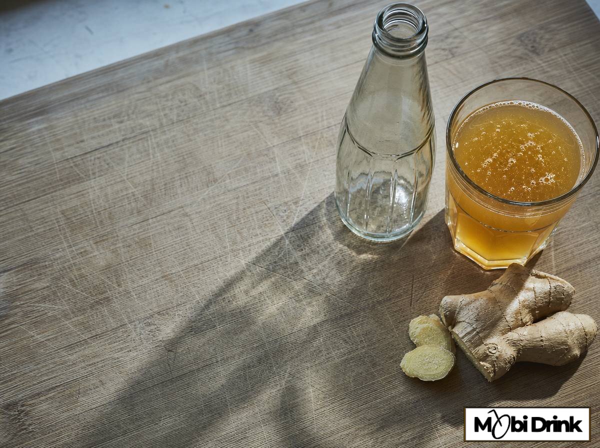 Szklanka domowej kombuchy jako fermentowana alternatywa dla alkoholu