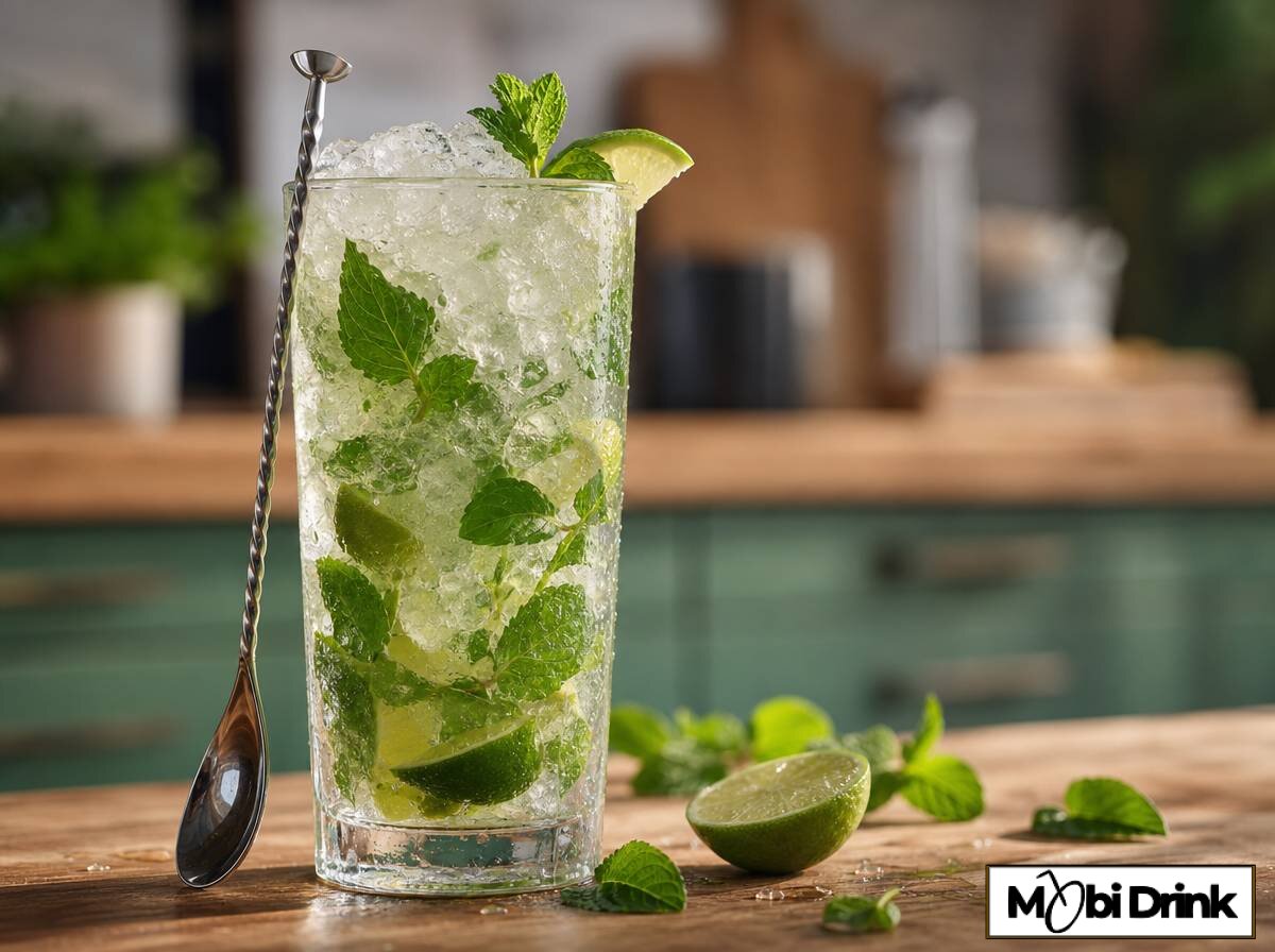 Mocktail Virgin Mojito z miętą i limonką jako bezalkoholowa alternatywa na imprezę