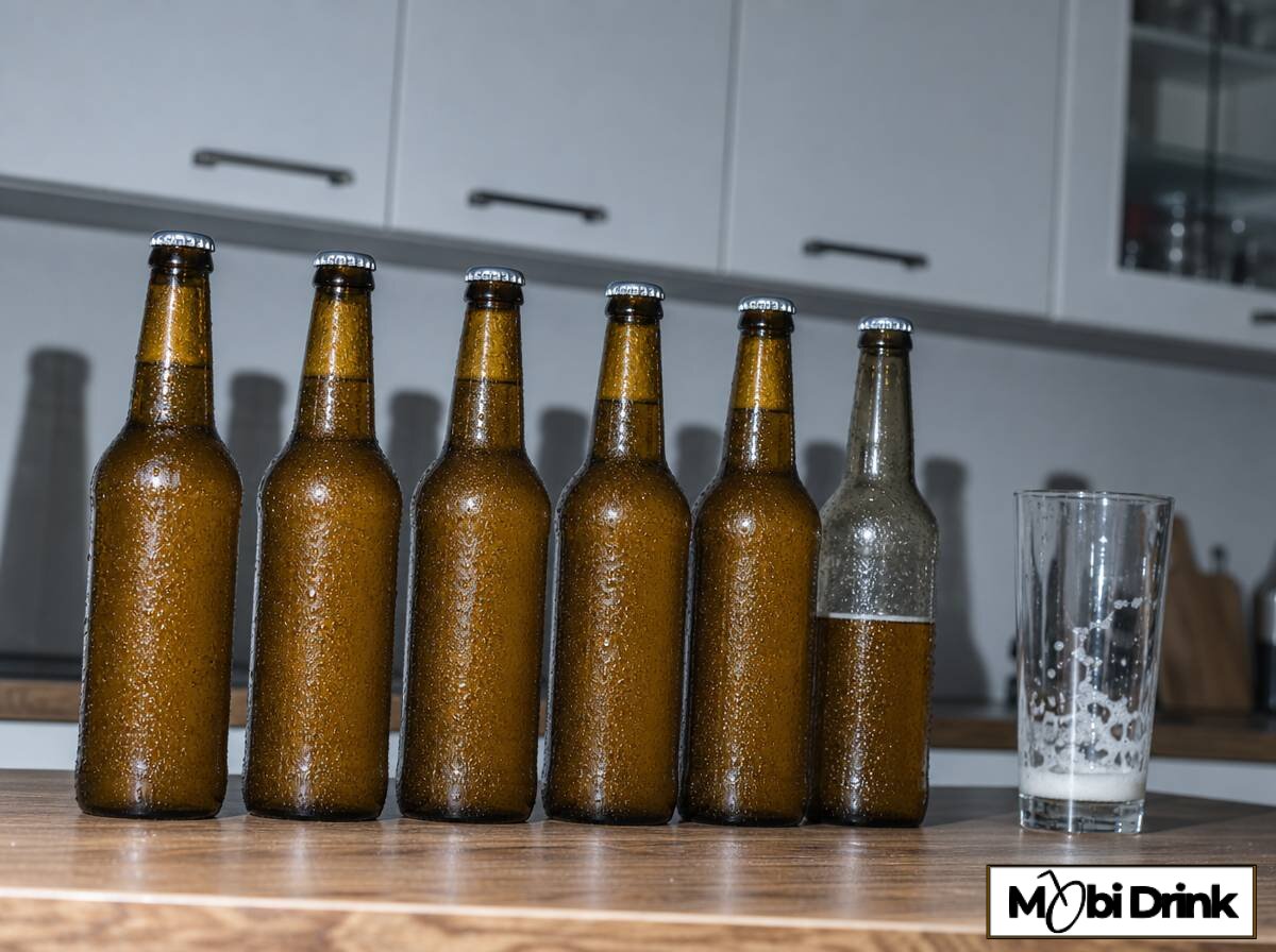 Pięć butelek piwa i szósta do połowy - ile trzeba wypić piwa, żeby mieć 2 promile